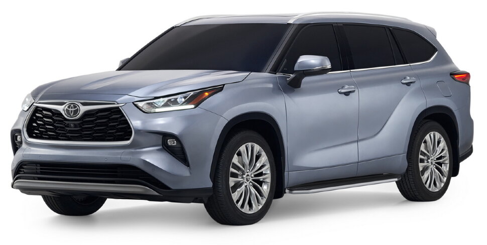 Пороги площадки (подножки) "Premium" Rival для Toyota Highlander U70 2020-н.в., 180 см, 2 шт., алюминий, A180ALP.5711.1 купить недорого