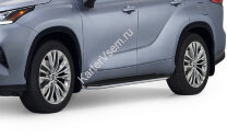 Пороги площадки (подножки) "Premium" Rival для Toyota Highlander U70 2020-н.в., 180 см, 2 шт., алюминий, A180ALP.5711.1