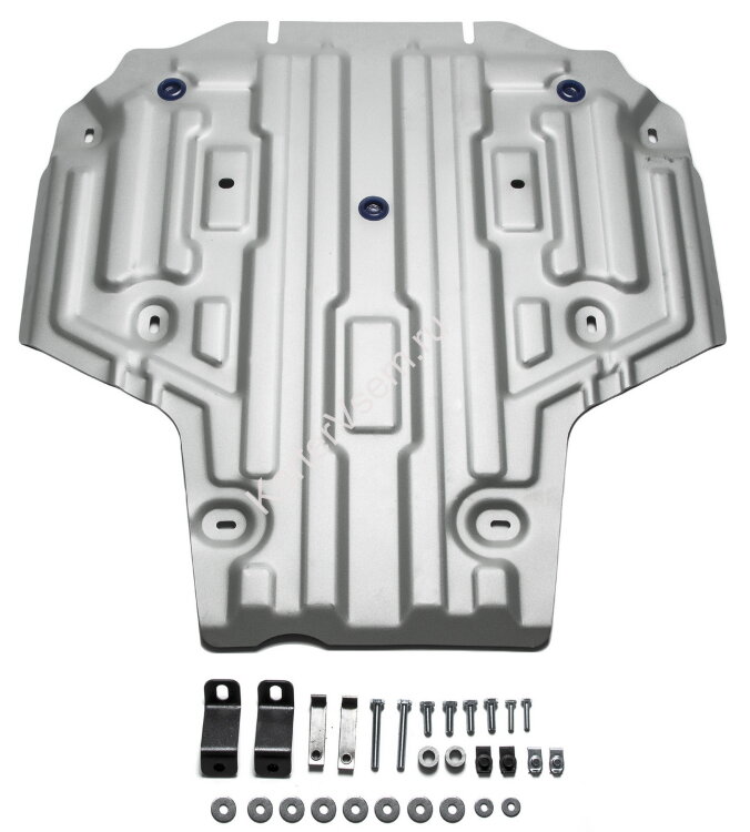 Защита КПП Rival для Audi A5 8W АКПП 4WD 2016-н.в., штампованная, алюминий 3 мм, с крепежом, 333.0335.1