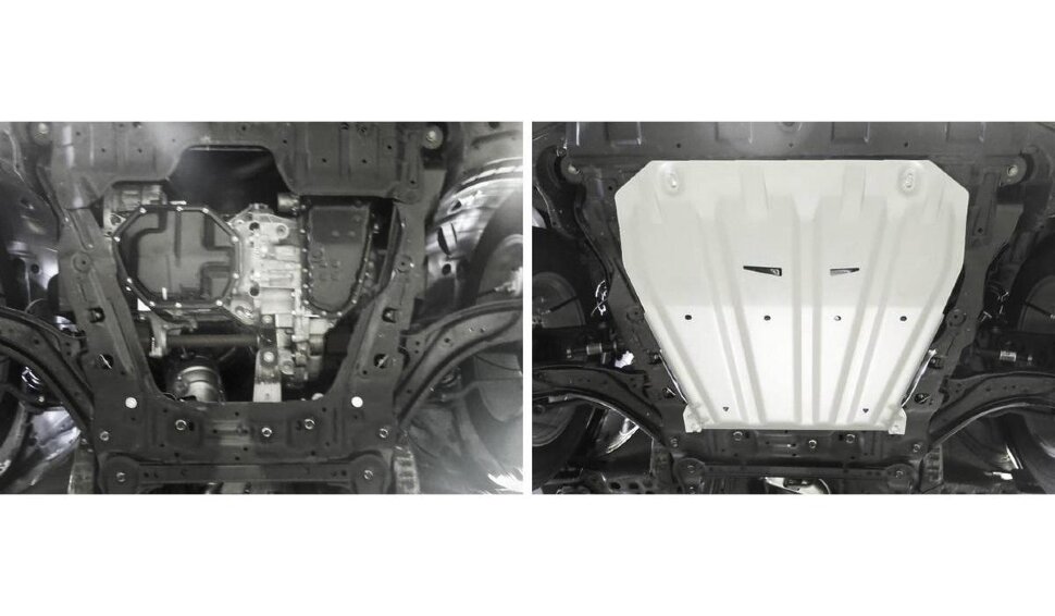 Защита картера и КПП Rival для Nissan X-Trail T31/32 2007-2018 2018-н.в., штампованная, алюминий 3 мм, с крепежом, 333.4158.1