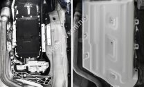 Защита КПП и РК Rival для BMW X4 G02 рестайлинг (xDrive 20d) 2021-н.в. (устанавл-ся совместно с 333.0531.1), штампованная, алюминий 4 мм, с крепежом, 333.0532.1