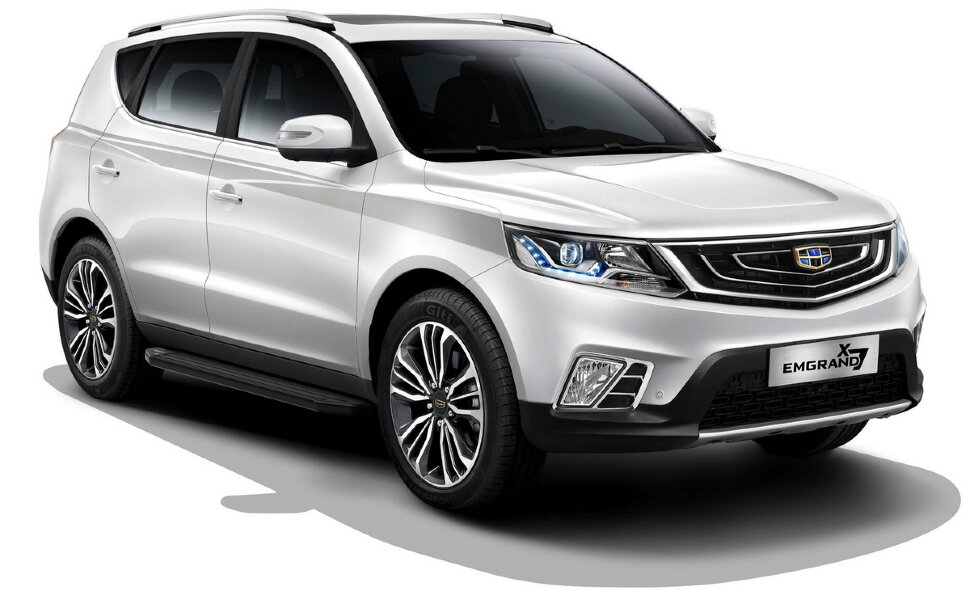 Пороги площадки (подножки) "Premium-Black" Rival для Geely Emgrand X7 I рестайлинг 2018-н.в., 173 см, 2 шт., алюминий, A173ALB.1904.1 купить недорого