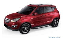 Пороги на автомобиль (подножки) "Bmw-Style круг" Rival для Changan CS35 2013-2020, 173 см, 2 шт., алюминий, D173AL.8901.1