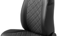 Авточехлы Rival Ромб (зад. спинка 40/60) для сидений Ford Focus II седан, хэтчбек, универсал (Comfort) 2005-2011, эко-кожа, черные, SC.1803.2