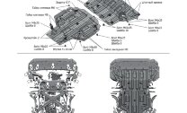 Защита картера Rival для Audi A5 8W АКПП 4WD 2016-н.в., штампованная, алюминий 3 мм, с крепежом, 333.0334.1
