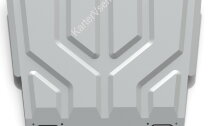 Защита картера и КПП Rival для Mitsubishi Lancer X рестайлинг 2015-2017, штампованная, алюминий 3 мм, с крепежом, 333.4037.1