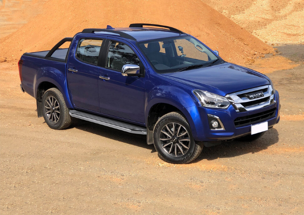 Пороги площадки (подножки) "Premium" Rival для Isuzu D-Max II рестайлинг 2017-н.в., 193 см, 2 шт., алюминий, A193ALP.9101.1 купить недорого