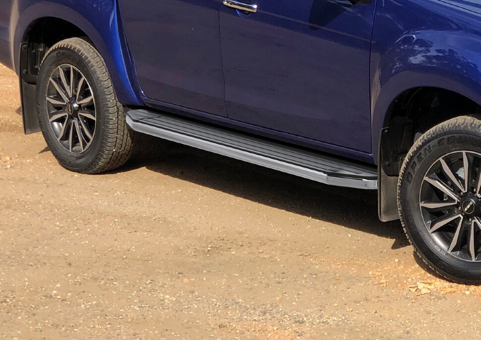 Пороги площадки (подножки) "Premium" Rival для Isuzu D-Max II рестайлинг 2017-н.в., 193 см, 2 шт., алюминий, A193ALP.9101.1 с доставкой по всей России