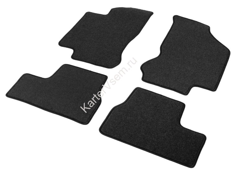 Коврики текстильные в салон автомобиля AutoFlex Standard для Datsun on-DO седан 2014-2020, графит, 4 части, 4600201
