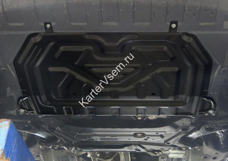 Защита картера и КПП AutoMax для Mitsubishi Outlander III 2012-2018, сталь 1.4 мм, с крепежом, штампованная, AM.4036.1