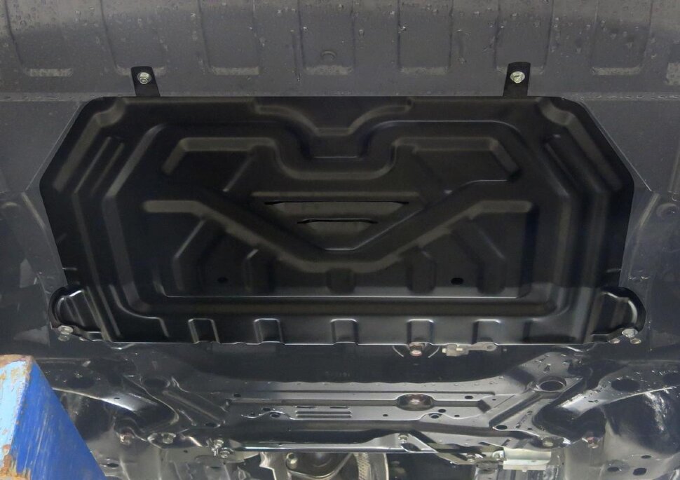 Защита картера и КПП AutoMax для Mitsubishi Outlander III 2012-2018, сталь 1.4 мм, с крепежом, штампованная, AM.4036.1