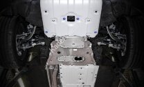 Защита радиатора, картера, КПП и РК Rival для BMW X6 G06 (xDrive30d, xDriveM50d) 2019-н.в., штампованная, алюминий 3 мм, с крепежом, 3 части, K333.0533.1