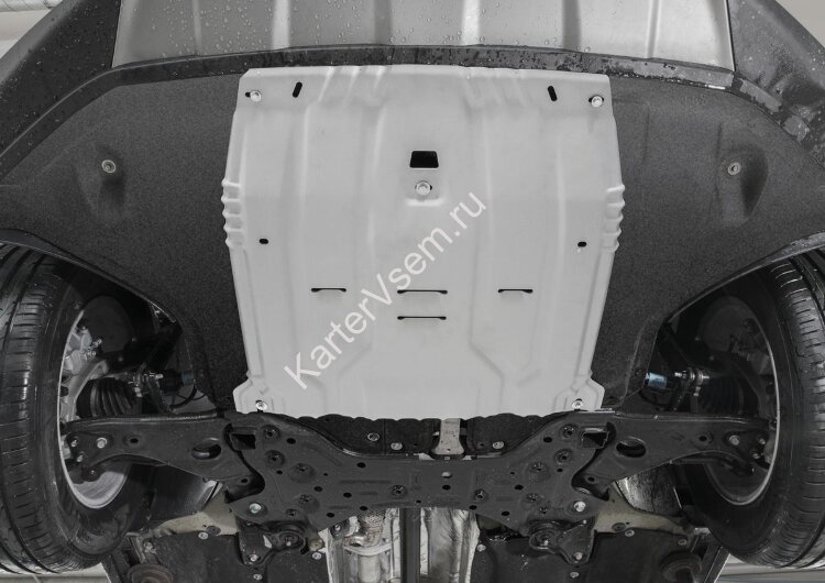 Защита картера и КПП Rival для Hyundai Palisade 2020-н.в., штампованная, алюминий 3 мм, с крепежом, 333.2385.1