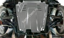 Защита картера и КПП Rival для Lada Largus 2012-2021 2021-н.в., штампованная, алюминий 3 мм, с крепежом, 333.6027.1