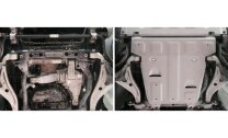 Защита картера Rival для Mercedes-Benz GLE W166 (350d) 2015-2018, штампованная, алюминий 4 мм, с крепежом, 333.3930.1