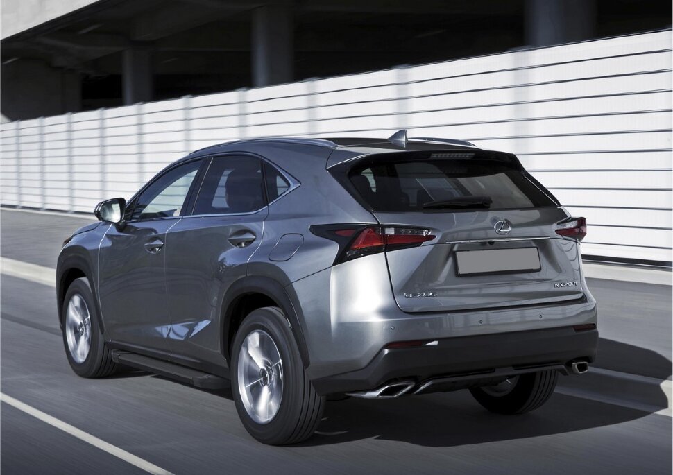 Пороги площадки (подножки) "Black" Rival для Lexus NX 2014-2017, 173 см, 2 шт., алюминий, F173ALB.3202.1 купить недорого