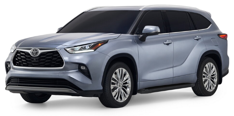 Пороги площадки (подножки) "Black" Rival для Toyota Highlander U70 2020-н.в., 180 см, 2 шт., алюминий, F180ALB.5711.1 купить недорого