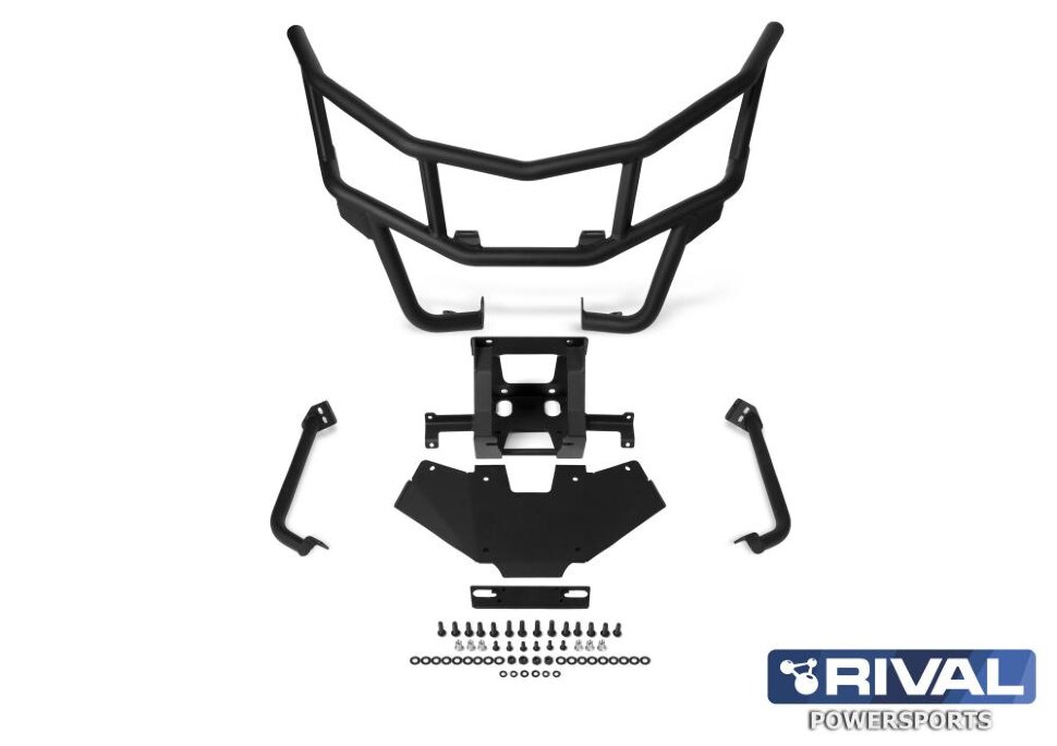 AL FRONT BUMPER INCL. WINCH MOUNT PLATE FOR SSV MAVERICK X3 + FITTING KIT