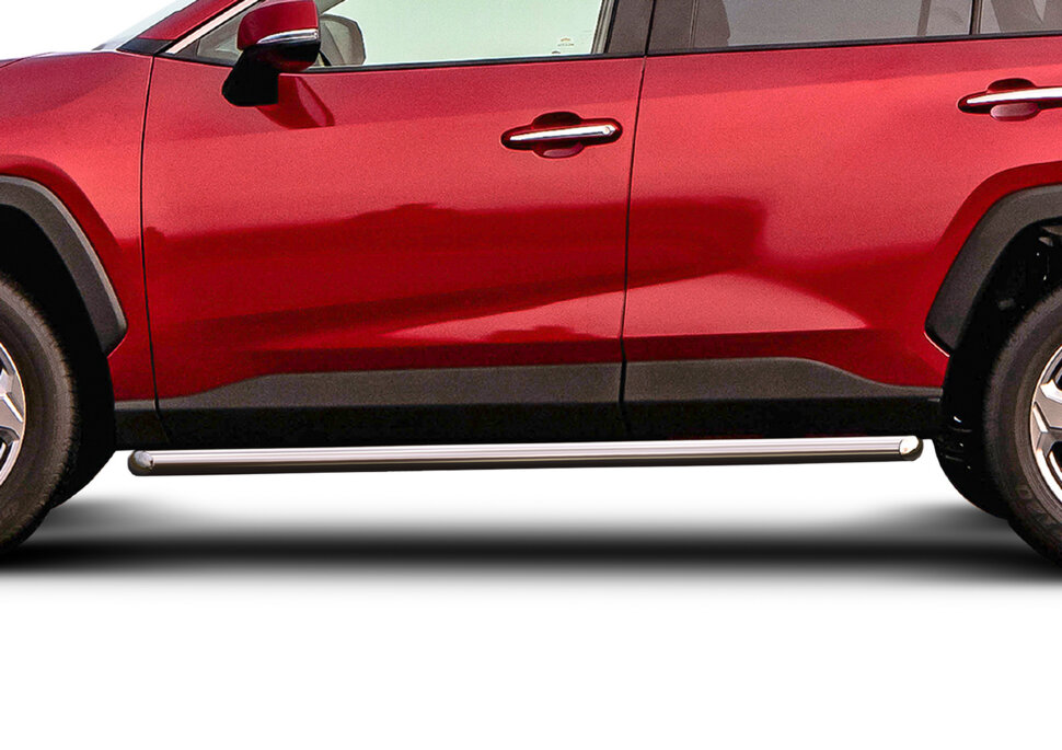 Защита порогов d57 Rival для Toyota RAV4 XA50 (кроме MTR Design) 2019-н.в., нерж. сталь, 2 шт., R.5725.004 с доставкой по всей России