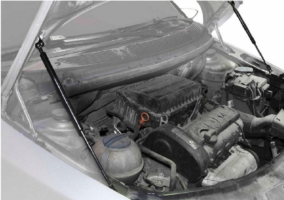 Газовые упоры капота АвтоУпор для Skoda Fabia II 2007-2014, 2 шт., USKFAB012