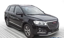 Пороги на автомобиль (подножки) "Black" Rival для Haval H6 2014-2020, 173 см, 2 шт., алюминий, F173ALB.9402.1