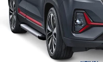 Пороги на автомобиль (подножки) "Silver" Rival для Changan CS35 Plus I поколение рестайлинг 2022-н.в., рынок РФ, 180 см, 2 шт., алюминий, F180AL.8905.1