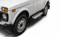 Пороги-площадки Lada (ВАЗ) Niva Legend 2121 I поколение 2021-н.в. Silver Rival, арт. F128AL.6004.1
