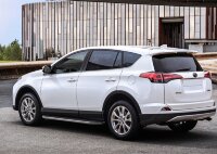 Пороги на автомобиль "Premium" Rival для Toyota RAV4 CA40 2012-2019, 173 см, 2 шт., алюминий, A173ALP.5705.1