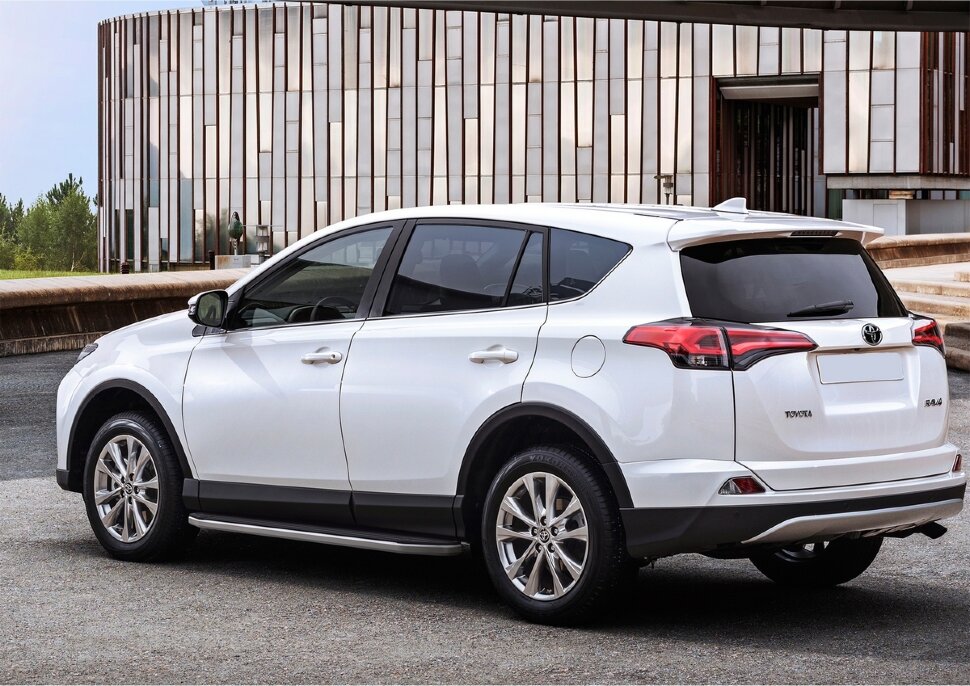 Пороги площадки (подножки) "Premium" Rival для Toyota RAV4 CA40 2012-2019, 173 см, 2 шт., алюминий, A173ALP.5705.1 купить недорого