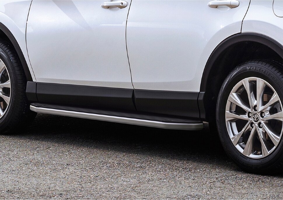 Пороги площадки (подножки) "Premium" Rival для Toyota RAV4 CA40 2012-2019, 173 см, 2 шт., алюминий, A173ALP.5705.1 с доставкой по всей России