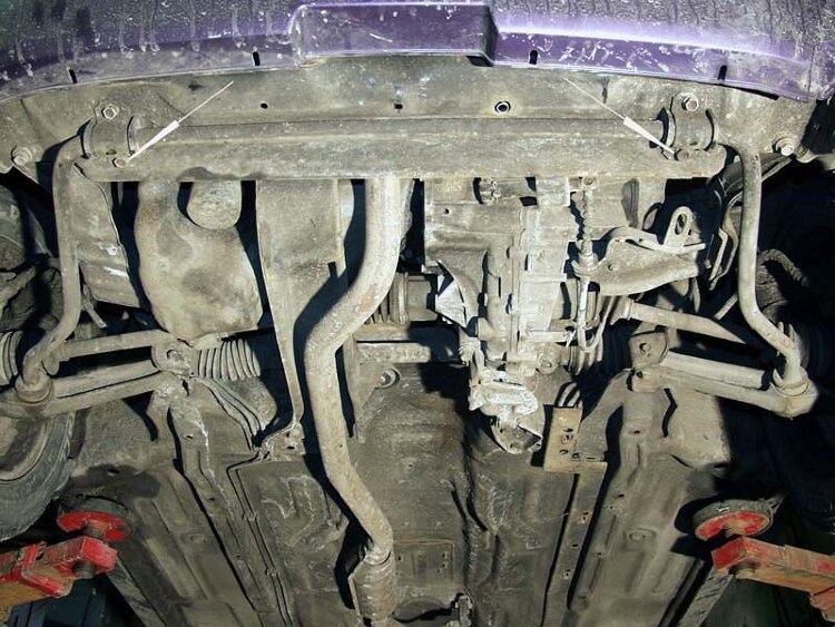 Защита картера и КПП Suzuki Wagon R + двигатель 1,0; 1,2  (1997-2000)  арт: 23.0696