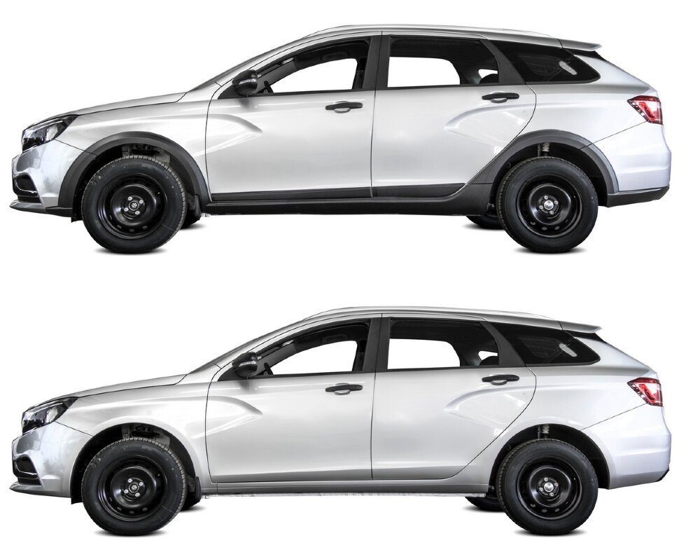 Кросс комплект AutoMax для Lada Vesta седан, универсал 2015-н.в., ABS пластик 2.3 мм, 14 шт., AMP.6005.004 с доставкой по всей России