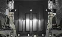 Защита картера и КПП Rival для MAN TGE МКПП FWD (3.180) 2017-н.в., сталь 1.8 мм, с крепежом, штампованная, 111.5858.1