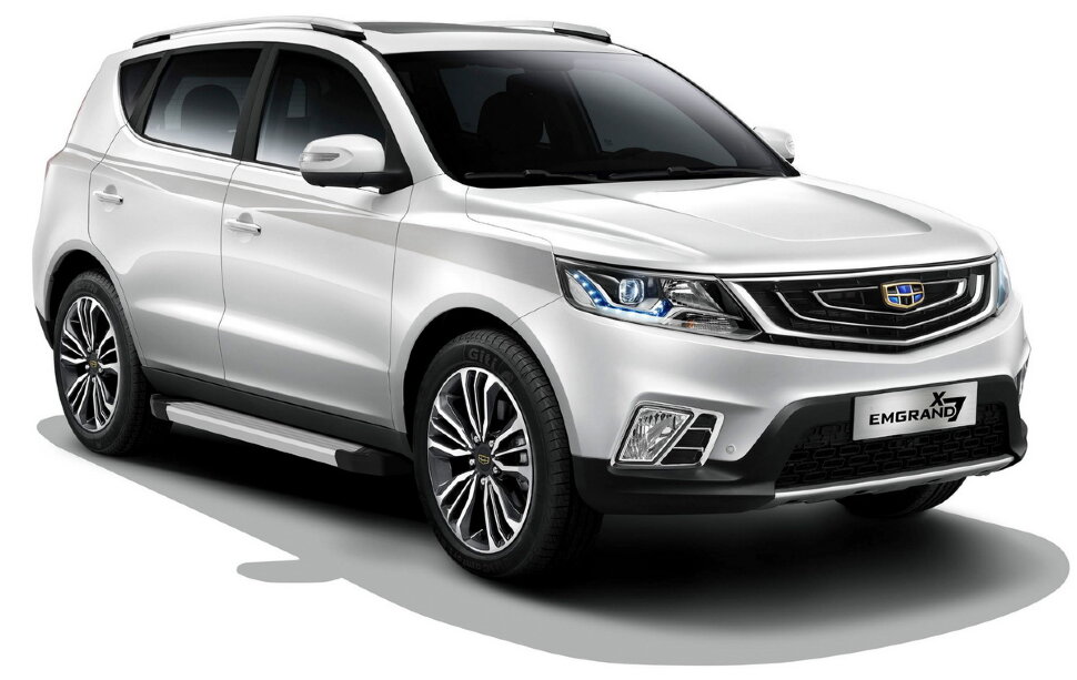 Пороги площадки (подножки) "Silver" Rival для Geely Emgrand X7 I рестайлинг 2018-н.в., 173 см, 2 шт., алюминий, F173AL.1904.1 купить недорого