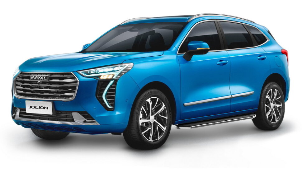 Пороги площадки (подножки) "Premium" Rival для Haval Jolion 2021-н.в., 180 см, 2 шт., алюминий, A180ALP.9404.1 купить недорого