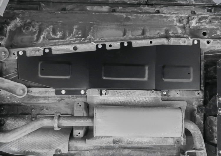 Защита тормозных магистралей АвтоБроня для Omoda C5 (V - все) 2021-н.в., сталь 1.5 мм, с крепежом, штампованная, 111.00930.1