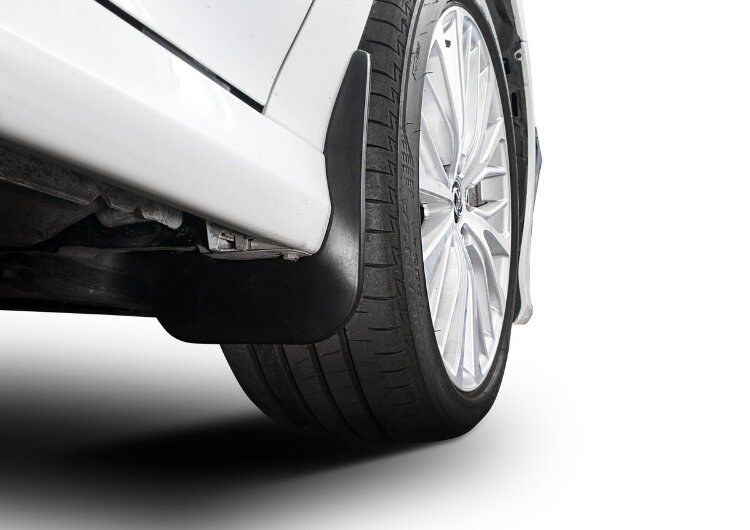 Брызговики передние Rival для Toyota Camry XV70 седан 2018-2021 2021-н.в., термоэластопласт, 2 шт., с крепежом, 25701003