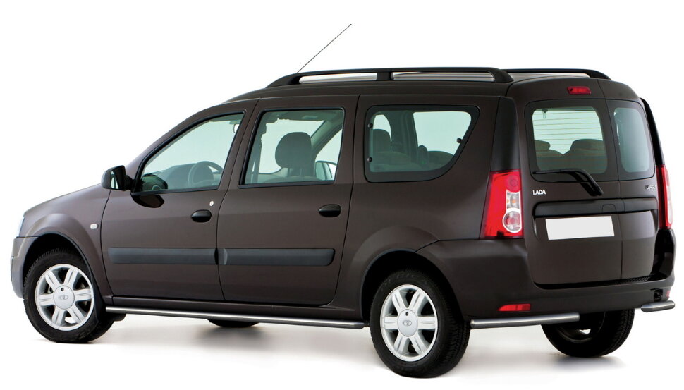 Защита порогов d42 Rival для Lada Largus 2012-2021, нерж. сталь, 2 шт., R.6001.005 купить недорого