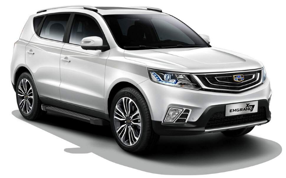 Пороги площадки (подножки) "Black" Rival для Geely Emgrand X7 I рестайлинг 2018-н.в., 173 см, 2 шт., алюминий, F173ALB.1904.1 купить недорого