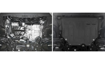 Защита картера и КПП AutoMax для Audi A3 8V (V - 1.2; 1.4; 1.8) 2012-2016, сталь 1.4 мм, с крепежом, штампованная, AM.5128.1