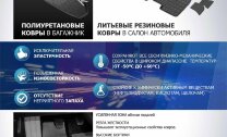 Коврики в салон автомобиля Rival для Lada Niva Travel 2021-н.в., литьевой полиуретан, с крепежом, 4 части, 61004001