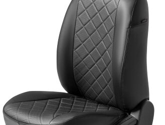 Авточехлы Rival Ромб (зад. спинка 40/60) для сидений Lada Xray Cross хэтчбек 2018-н.в., эко-кожа, черные, SC.6012.2