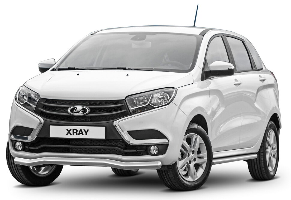 Защита порогов d57 Rival для Lada XRay 2015-н.в., нерж. сталь, 2 шт., R.6003.004 купить недорого