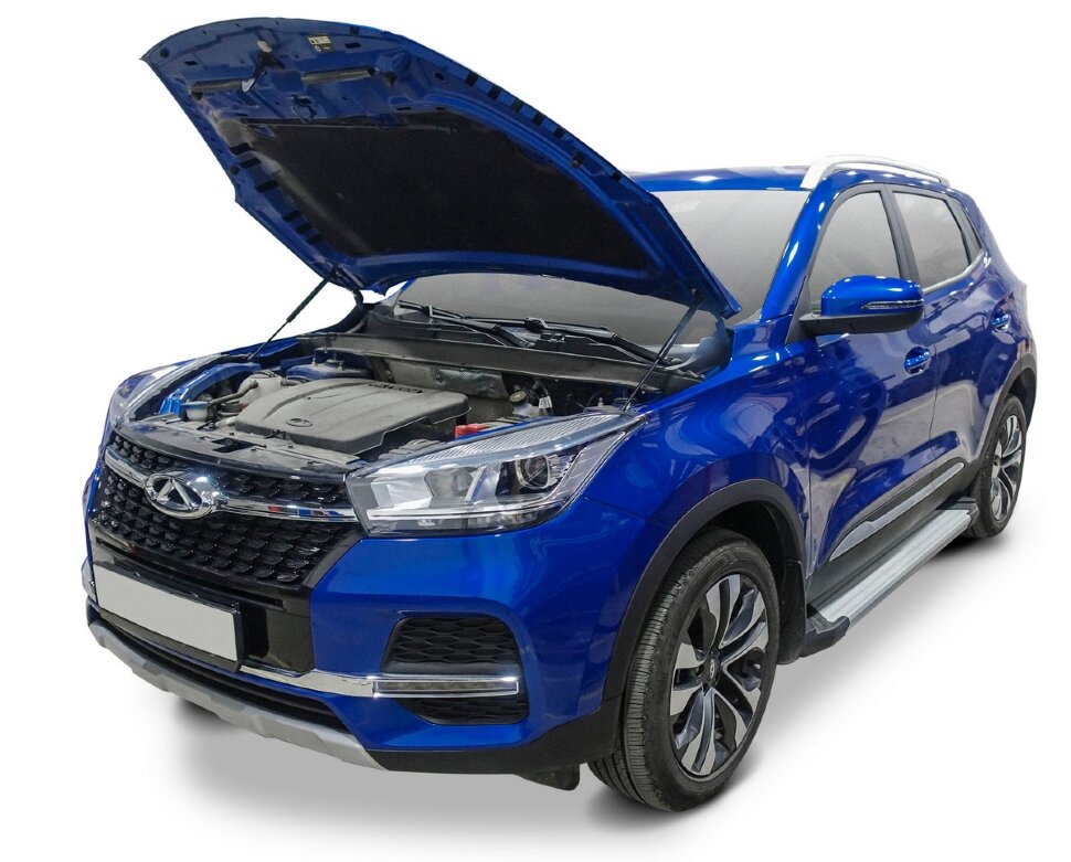 Газовые упоры капота Rival для Chery Tiggo 4 I поколение рестайлинг 2019-н.в., 2 шт., A.ST.0901.1