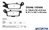 Тормозные колодки задние правые YAMAHA Grizzly 550 (2009-2023) арт. OS446