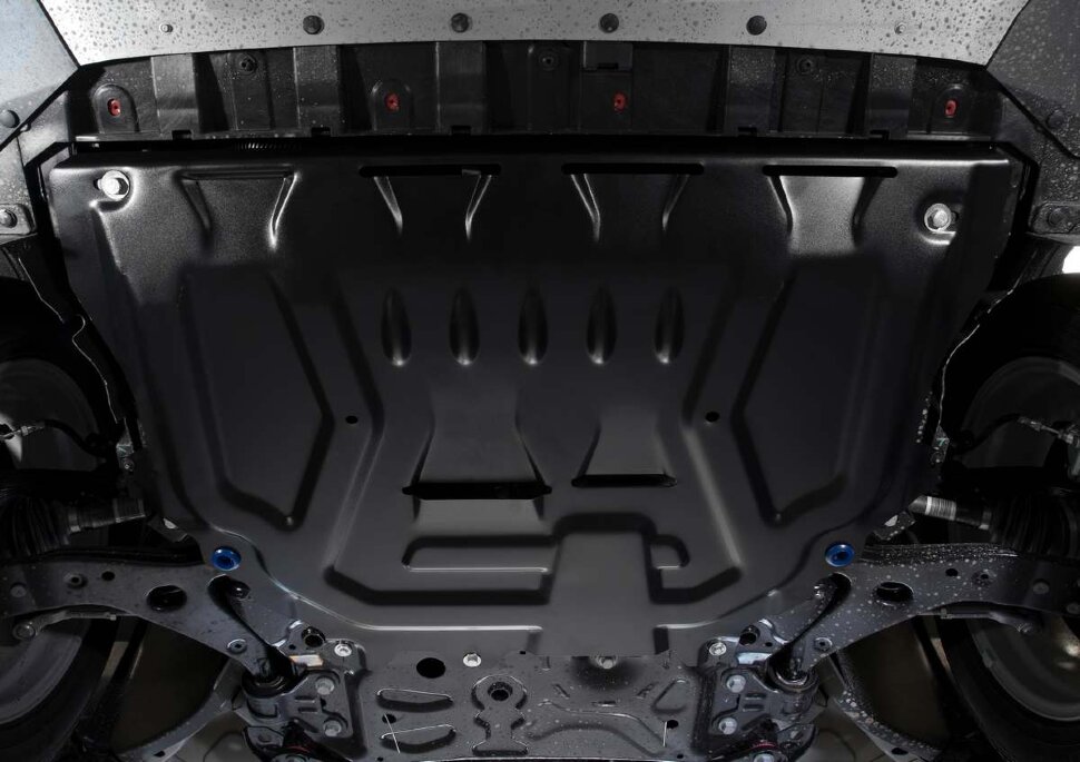 Защита картера и КПП Rival (усиленная) для Ford Kuga II поколение 2013-2019, сталь 1.8 мм, с крепежом, штампованная, 111.1871.1