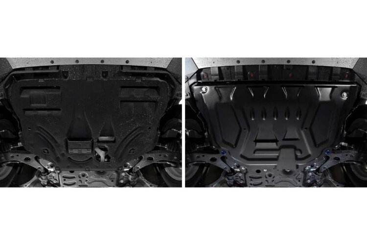 Защита картера и КПП Rival (усиленная) для Ford Kuga II поколение 2013-2019, сталь 1.8 мм, с крепежом, штампованная, 111.1871.1