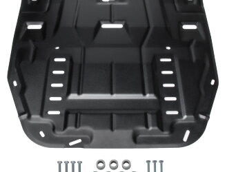 Защита картера и КПП Rival (увеличенная) для Hyundai Sonata VIII 2019-н.в., сталь 1.5 мм, с крепежом, штампованная, 111.2860.1