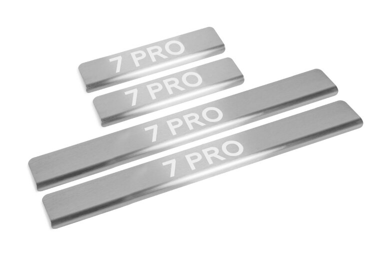 Накладки на пороги AutoMax для Chery Tiggo 7 Pro 2020-н.в., нерж. сталь, с надписью, 4 шт., AMCR7PR01 купить недорого