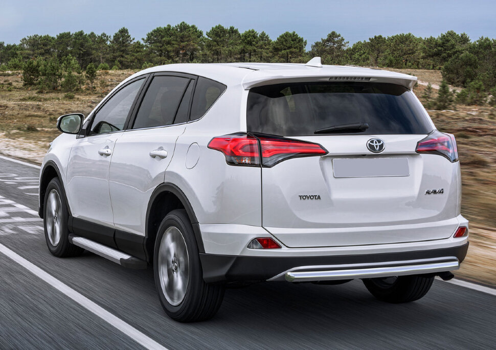 Пороги площадки (подножки) "Silver" Rival для Toyota RAV4 CA40 2012-2019, 173 см, 2 шт., алюминий, F173AL.5705.1 купить недорого